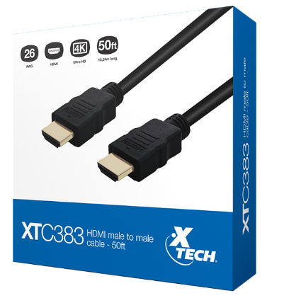 [XTC-383] CABLE HDMI XTECH MACHO-MACHO 50 PIES/15 METROS