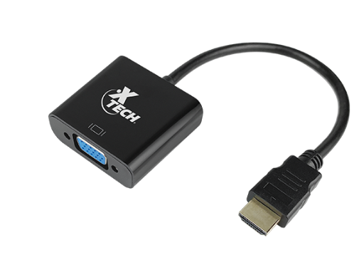 [XTC-363] ADAPTADOR DE VIDEO XTECH HDMI MACHO A VGA HEMBRA