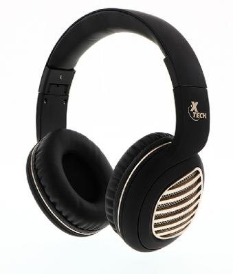 [XTH-630GD] HEADSET BLUETOOTH XTECH PALLADIUM COLOR NEGRO/DORADO