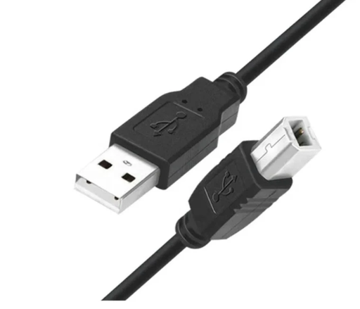 [ARG-CB-0036] CABLE USB ARGOM 2.0 A-MACHO A B-MACHO/6 PIES/1.8MTS NEGRO