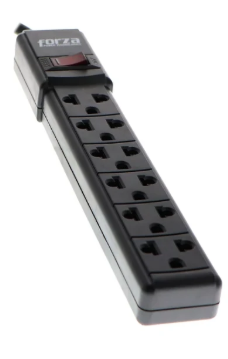 [PS001B] REGLETA FORZA 6 SALIDAS NEGRA