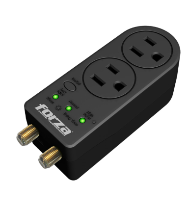 [FVP-0200C] PROTECTOR DE VOLTAJE FORZA 2 SALIDAS 1800 WATTS