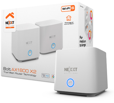 [NCM-X1800 2PACK] ROUTER MESH NEXXT BOLT AX1800 / 2 PACK