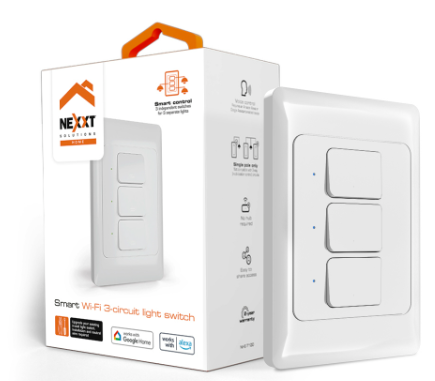 [NHE-T100] INTERRUPTOR DE 3 CIRCUITOS SMART HOME NEXXT