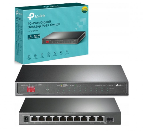 [TL-SG1210MP] SWITCH TP-LINK 8 PUERTOS GIGABIT POE +1 PUERTO UPLINK