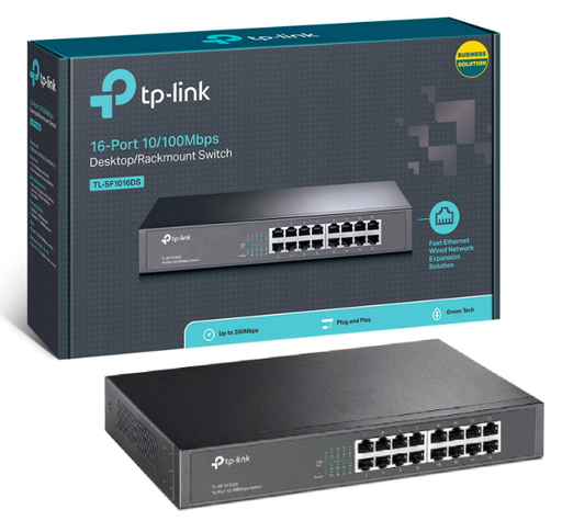 [TL-SL1218P] SWITCH TP-LINK 16 PUERTOS POE 10/100  2 PUERTOS GIGABIT