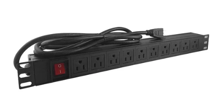 [QHPSE10P] PDU CATCOM DE 10 TOMAS, HORIZONTAL, 1U, 2Mts.