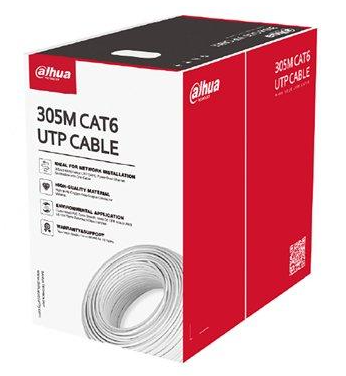 [DH-PFM920I-6UN] CABLE DAHUA INTERIOR CAT6 UTP FULL 100% COBRE BLANCO 305MTS