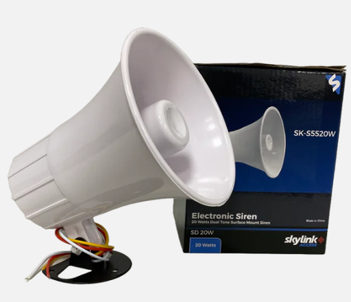 [SK-S5520W] SIRENA SKYLINK DE 20 WATTS DE DOBLE TONO EXTERIOR 12VCC