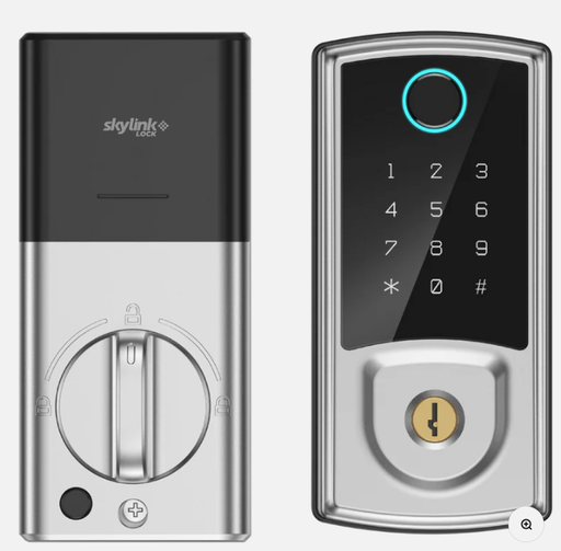 [SK-19-BLACK] CERRADURA SKYLINK WIFI TUYA APP COLOR NEGRO HUELLA TARJETA CODIGO PESTILLO UNICO USO INTERIOR