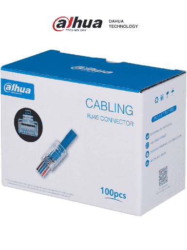 [RJ45CAT5PASS] CONECTOR RJ45 DAHUA PASS CAT5E SIN BLINDAJE