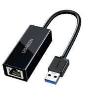 [A66795] ADAPTADOR USB 3.0 UGREEEN A ETHERNET RJ45 10/100MBPS (NEGRO)