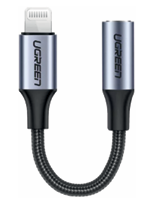 [A66752] CABLE DE AUDIO UGREEN LIGHTNING A AUX 3.5 HEMBRA 10CM TRENZADO