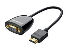 [A66799] CONVERTIDOR UGREEN HDMI M A VGA H SIN AUDIO (NEGRO)