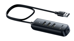 [A74208] HUB UGREEN USB 3.0 4 PUERTOS USB 1M (NEGRO)