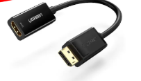 [40363] CONVERTIDOR DP A HDMI H 4K CON AUDIO NEGRO MM137 UGREEN