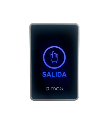 [C813] BOTON DE SALIDA DIMAX CHAPA 4X2 LUZ LED AZUL